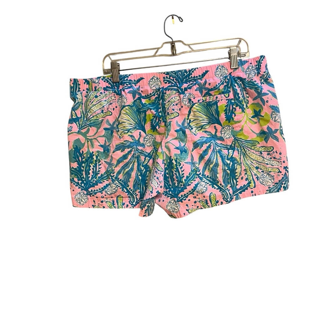 Lilly Pulitzer Pink and Blue Tropical Shorts size XL - Picture 2 of 7